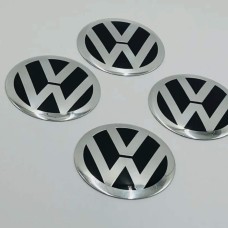 Volkswagen (VW) öntapadós matrica – 65 mm, Króm / Fekete Volkswagen (VW) öntapadós matrica – 65 mm, Króm / Fekete